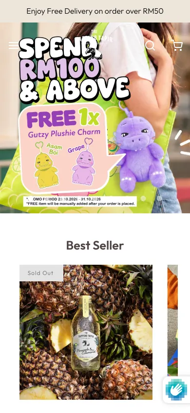 The Tapping Tapir store on mobile